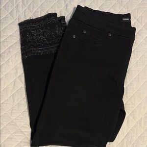 Tribal Black Jeggings Slim Fit